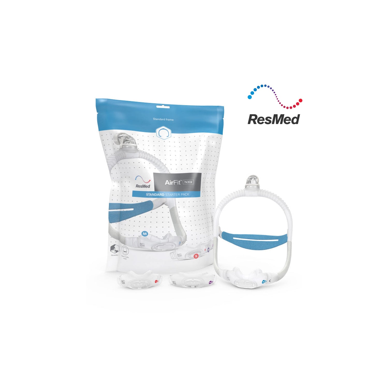 ResMed AirFit™ N30i Nasal Cradle Mask Starter Pack (Series)